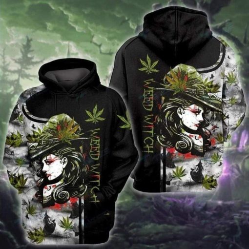 1633330511392 Weed Witch Hoodie 3D #V