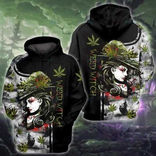 1633330511403 Weed Witch Hoodie 3D #V
