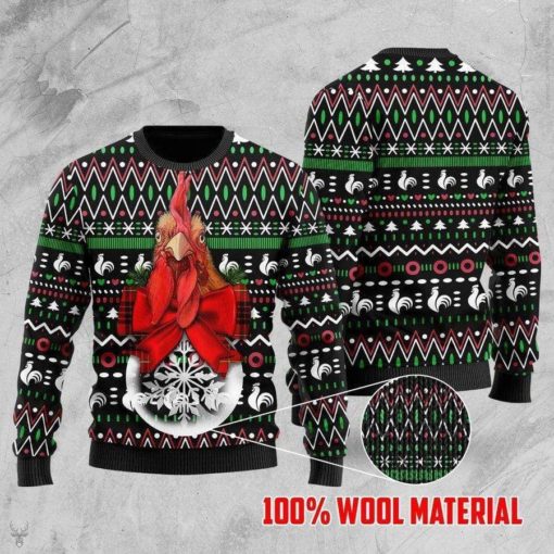 16334975447681412c01 Rooster Christmas Sweater