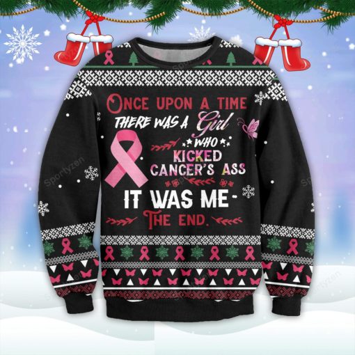 1638516462284 Once upon a time there was a girl kicked ugly Christmas Sweater