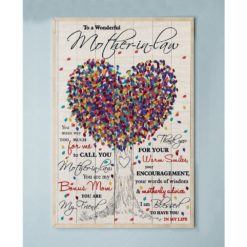 1639033429e90e05c782 Canvas With Wooden Style - To A Wonderful Mother-In-Law You Are My Friend