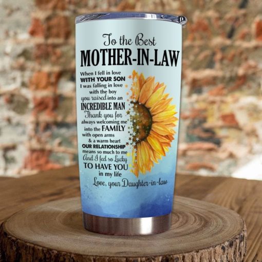16390334476a4652714a Gift For Mother-In-Law Thanks For Always Welcoming Me Into The Family - Tumbler