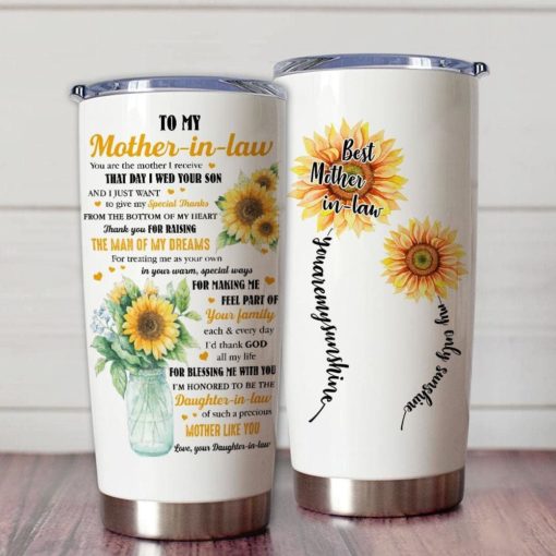 16390334506ea5698025 Gift For Mom Mother-In-Law Thanks For Raising The Man Of My Dreams & I'd Thank God For Blessing Me With You - Tumbler