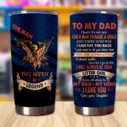 16390334514979ad3d7c Gift For Dad Eagle American Flag I'll Always Be Your Little Girl & You'll Always Be My Dad My Hero - Tumbler