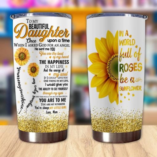 1639033452a7abac65de Gift For Daughter You're The Beat Of My Heart & Always My Little Girl - Tumbler