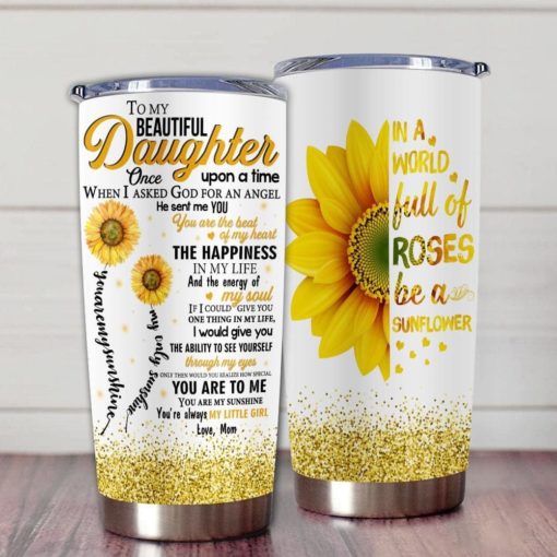 1639033452fa585150b1 Gift For Daughter You're The Beat Of My Heart & Always My Little Girl - Tumbler