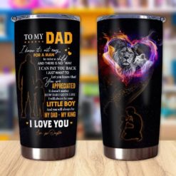 1639033458f8b945bf3a Gift For Dad Lion You'll Always Be My Dad & My King I Love You - Tumbler