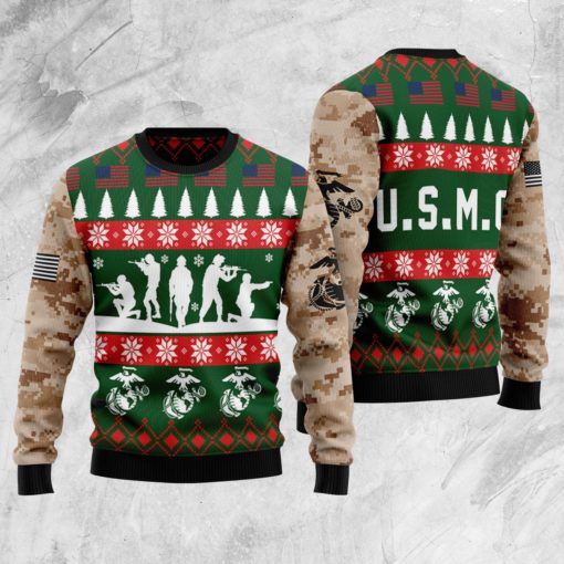 1641973829388 US marine Christmas sweater