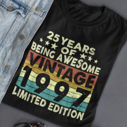 free image resizer cropper 2 1 25 years of being awesome vintage 1997 limited edition shirt