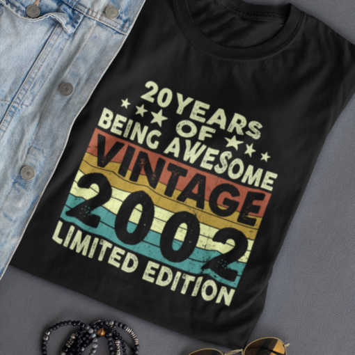 free image resizer cropper 2 20 years of being awesome vintage 2002 limited edition shirt