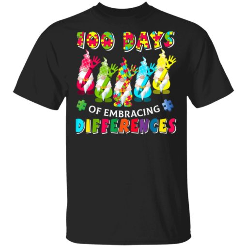 redirect 1688 Autism awareness gnomes of embrace differences 100 days school shirt
