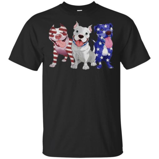 redirect 2320 American three Pit Bull flag shirt