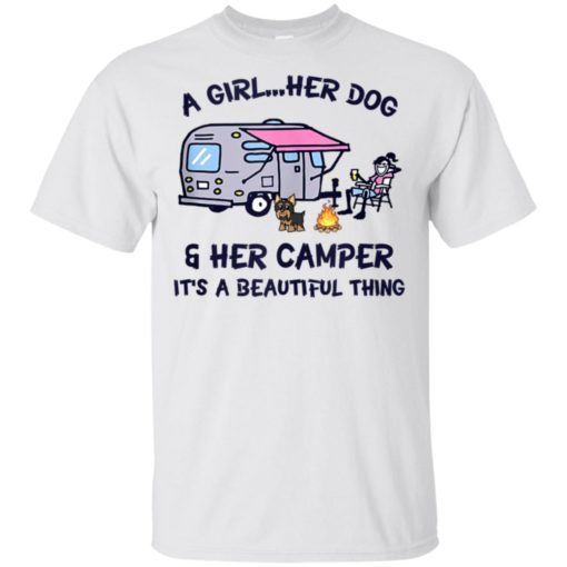 redirect 2328 A girl her dog and her camper it’s a beautiful thing shirt