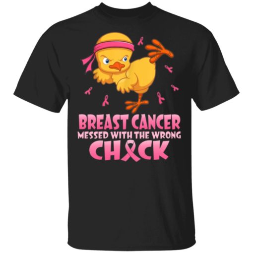 redirect 2438 Breast cancer messed with the wrong chick shirt