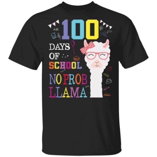 redirect 485 100 days of school no Prob Llama funny shirt