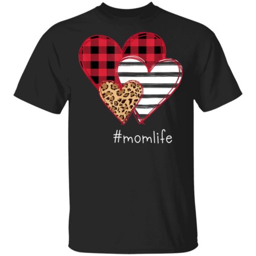 redirect 800 #Momlife shirt striped leopard buffalo plaid printed splicing heart valentine’s day shirt Mom life shirt