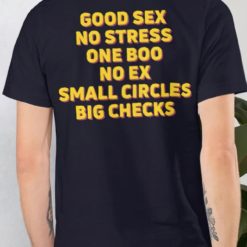Good sex no stress one boo no ex small circle big checks shirt