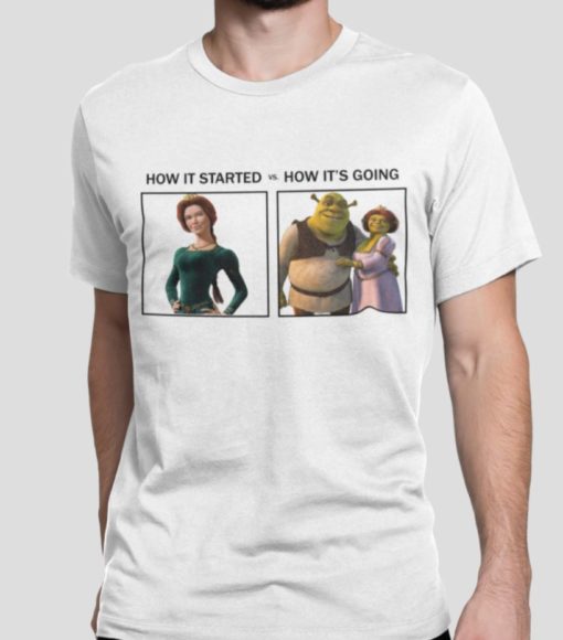 Shrek Fiona how it started how its going shirt Shrek Fiona how it started how it’s going shirt