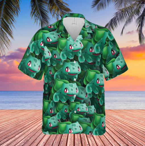 Bulbasaur hawaiian shirt mockup Bulbasaur hawaiian shirt