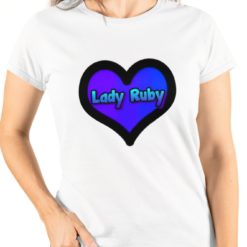 Lady ruby heart ladies tee