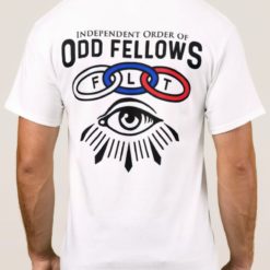 Odd fellows links and eye front and back shirt