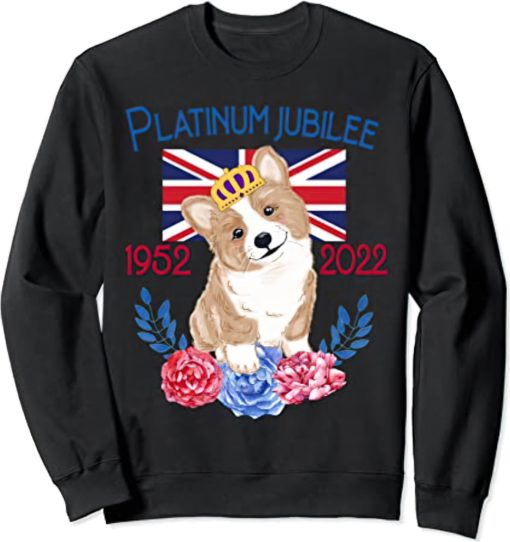 Platinum jubilee 1952 - 2022 Queen corgi sweatshirt