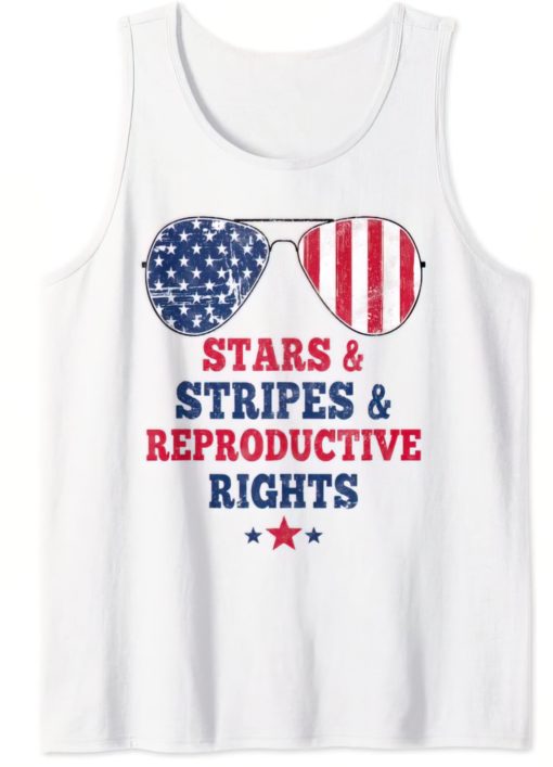 Stars stripes reproductive rights tank top