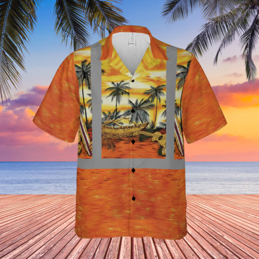 hi vis hawaiian shirt mockup Hi vis hawaiian shirt