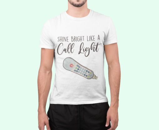 t shirt mockup of a man standing at a studio 2367 el1 1 Shine bright like a call light shirt