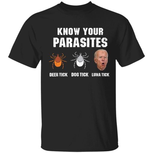 Endas Know your parasites Anti Joe Biden T Shirt 1 1 Know your parasites deer tick dog tick luna tick J*e B*den shirt