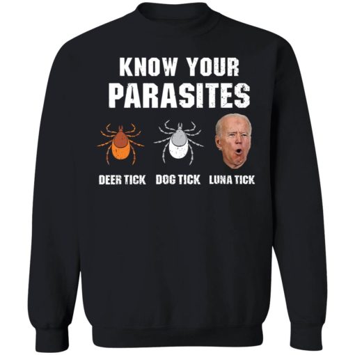 Endas Know your parasites Anti Joe Biden T Shirt 3 1 Know your parasites deer tick dog tick luna tick J*e B*den shirt