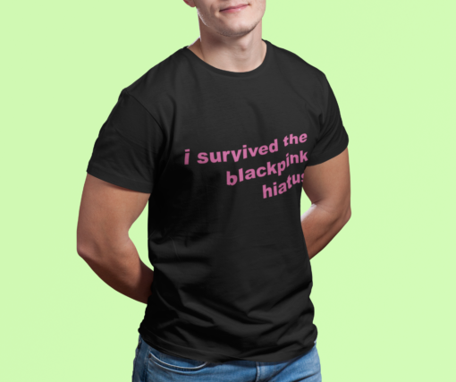 t shirt mockup featuring a muscled man in a studio 2976 el1 I survived the blackpink hiatus shirt
