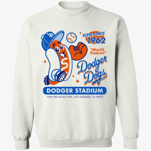 Endas Dodger Dogs Since 1962 3 1 Served since 1962 world famous dodger dogs dodger stadium shirt