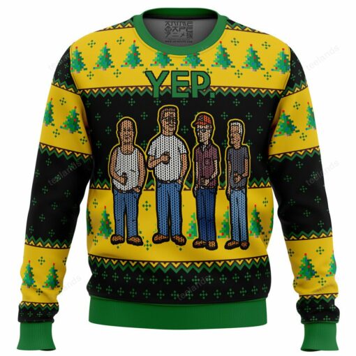 1659691330f7ddd950fa King of the Hill Yep Christmas sweater