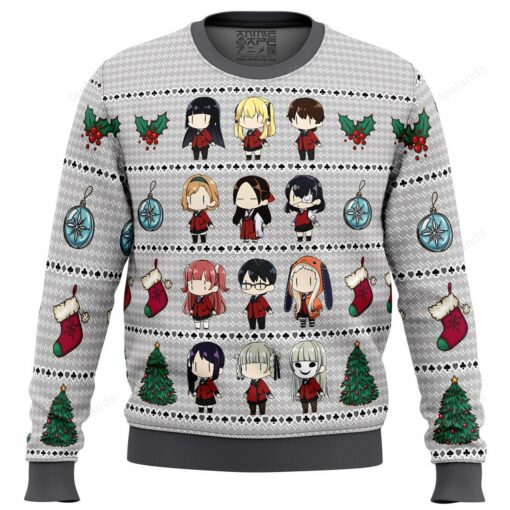 16596913369e93d539a5 Kakegurui chibi gamblers Christmas sweater