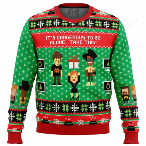 16596924878ab95573d4 It's dangerous to go alone take this Christmas sweater