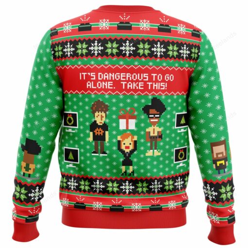 1659692488cbe9313307 It's dangerous to go alone take this Christmas sweater