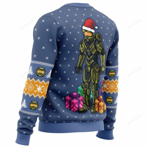 1659692519cb03758b28 Wake me when you need presents halo ugly Christmas sweater