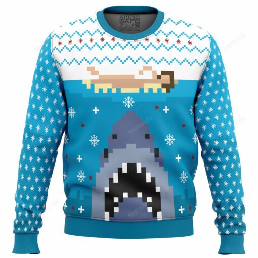 16596925389e321158b6 Shark ugly Christmas sweater