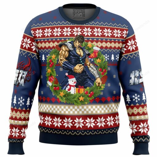 16596925716024f6ef5c Christmas kenshiro fist of the north star Christmas sweater