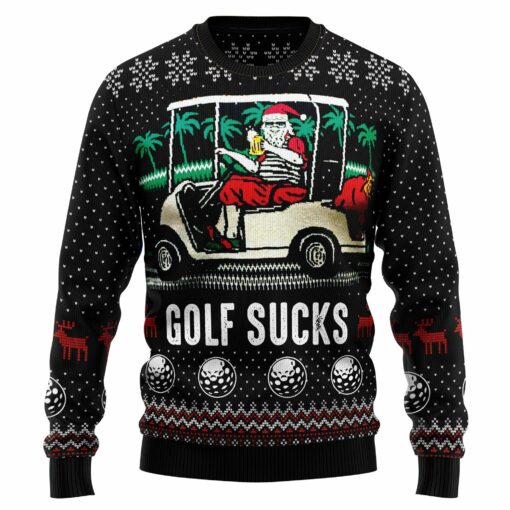 1664093645ec9fdaa2b2 Santa golf sucks Christmas sweater