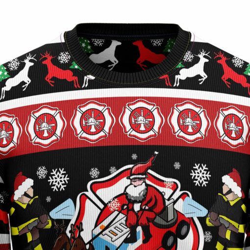 16640936460915087c9c Fireman firefighter Christmas sweater