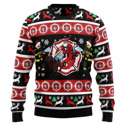 1664093646e432dbe1b8 Fireman firefighter Christmas sweater