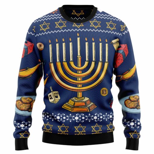 1664093649a0d963f83f Jewish hanukkah Christmas sweater