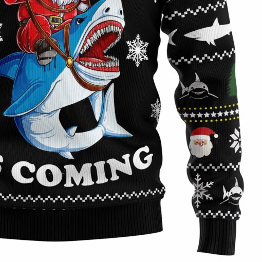 1664093653ae57e1d0c6 Santa jaws is coming Christmas sweater