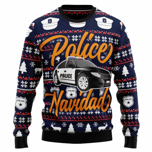 1664093655e9007db625 Police navidad Christmas sweater