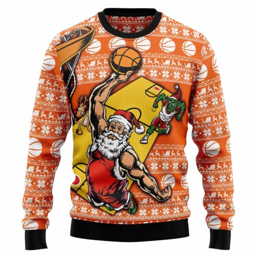 166409365807f821f249 Santa basketball Christmas sweater