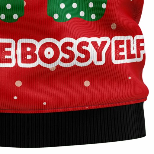 166409366394cda49ac3 I'm the bossy elf Christmas sweater