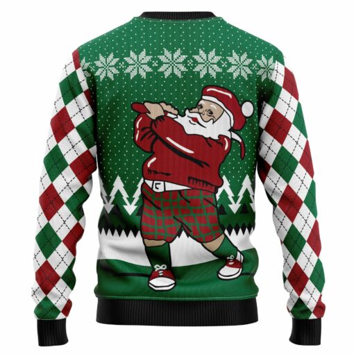 166409366557e38842fa Golfer Santa Christmas sweater