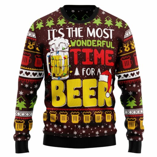 1664093675f5cd49bc67 It's the most wonderful time for beer Christmas sweater